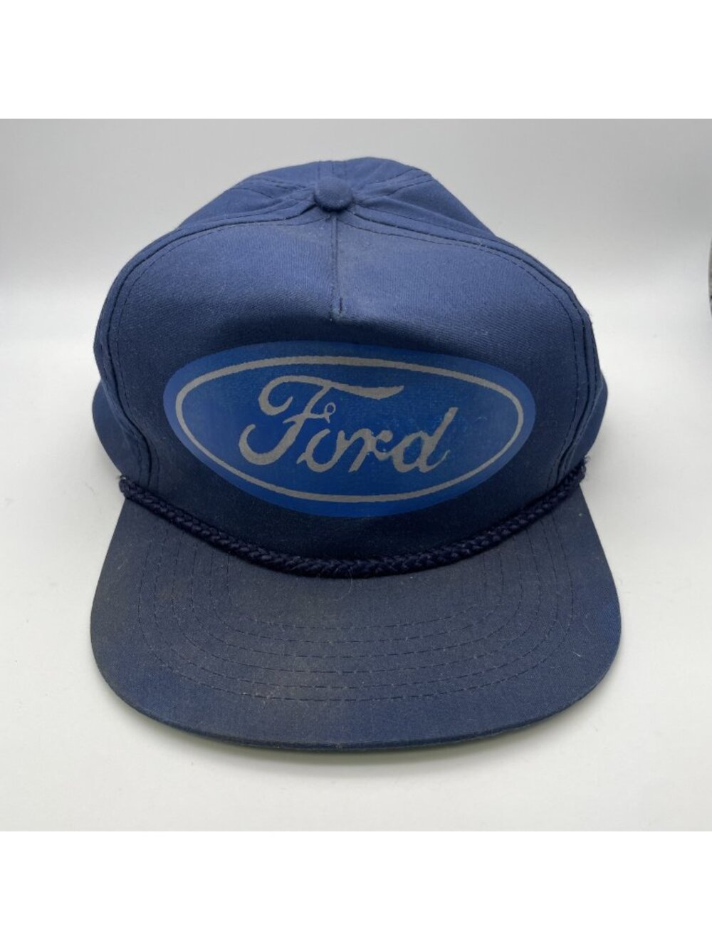 Vintage Ford Motor Company Trucker Cap Hat Blue Snap Back